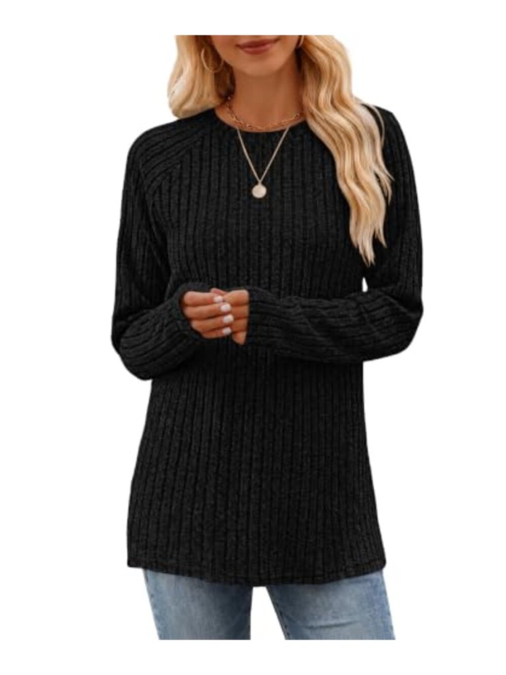 Womens Long Sleeve Loose Pullover Sweater Casual Tunic Top